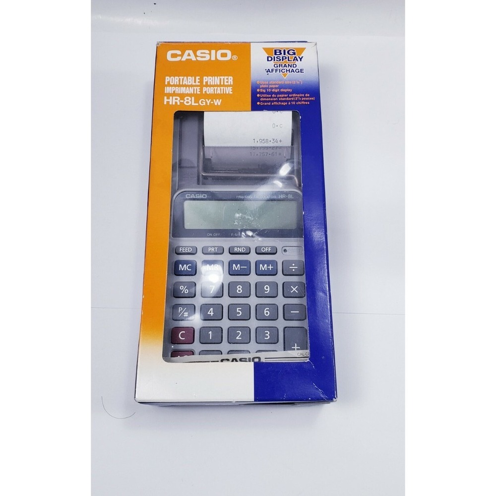 Casio HR-8L Calculator Portable Printer